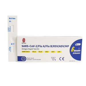 Kit de prueba rápida 6 en 1 para Covid, gripe A y B, RSV, adenovirus, Mycoplasma Pneumoniae 