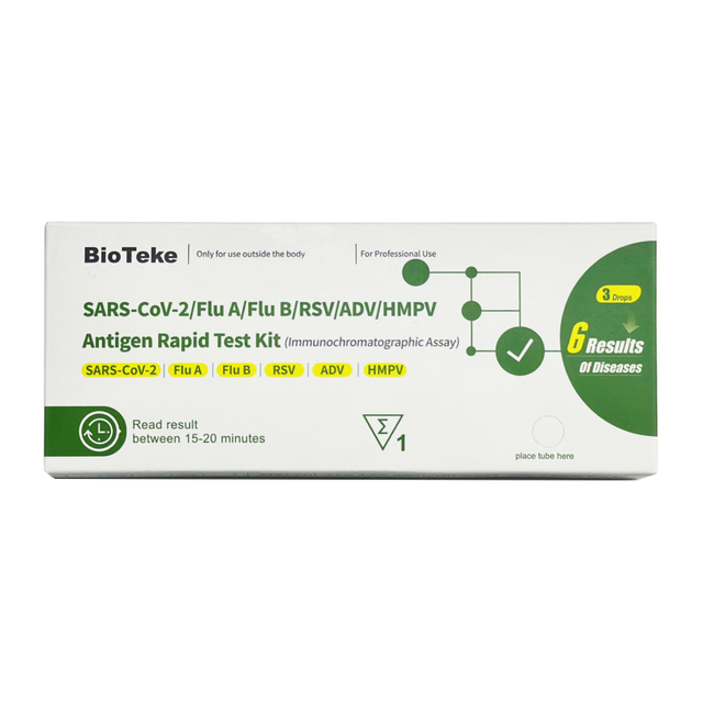 6 en 1 kit de prueba rápida de antígeno COVID Flu A&B RSV ADV HMPV