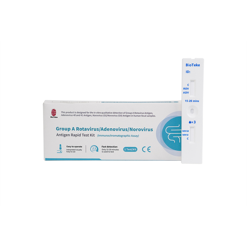 Grupo A Kit de prueba rápida de antígeno de rotavirus/adenovirus/norovirus (ensayo inmunocromatográfico)
