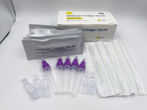 Kit de prueba de antígeno RADT SARS-CoV-2 con hisopo nasal anterior de suministro de fábrica (5 pruebas por caja)
