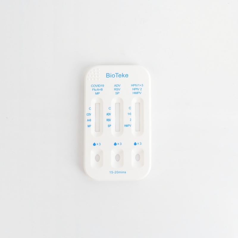 Respiratorio 10 en 1 SARS-CoV-2/FRUIA A+B/HPIV2/HPIV1+3/RSV/ADV/MP/SP/HMPV Kit de prueba rápida de antígeno